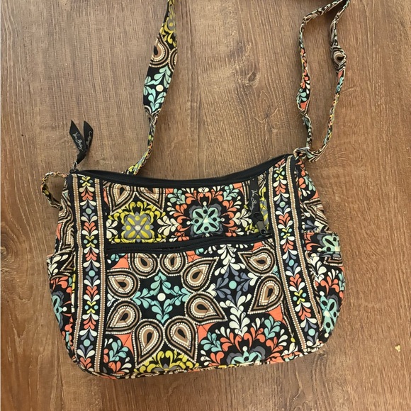 Vera Bradley Handbags - Vera Bradley Black and Orange Quilted Hobo Bag